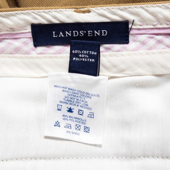 Lands End Women’s Tailored Trousers Khaki Modern Classic Preppy Straight 12 - Picture 8 of 8